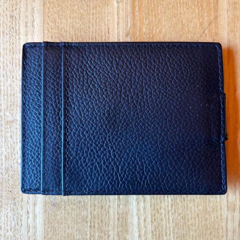 DEMDACO Black Leather Men's Money Clip / CC Sleeves Embossed with 